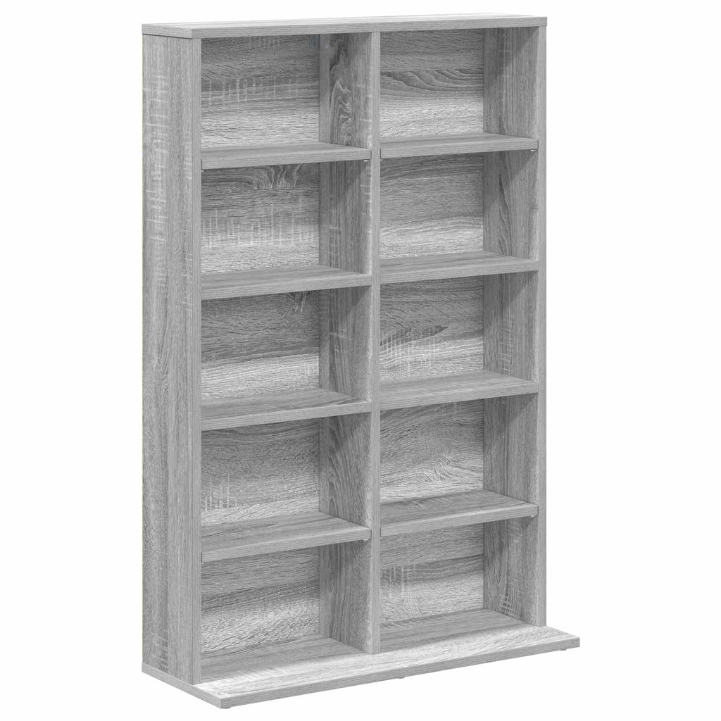 vidaXL Kabinet na płyty CD Szary Sonoma 65 x 23,5 x 97,5 cm