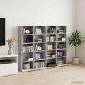 vidaXL Kabinet na płyty CD 2 szt. Szary Sonoma 65 x 23,5 x 97,5 cm