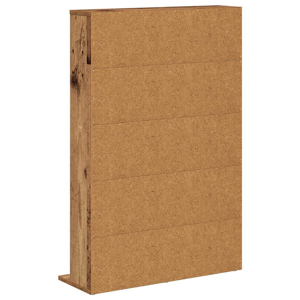 vidaXL Kabinet na płyty CD Stare drewno 65 x 23,5 x 97,5 cm