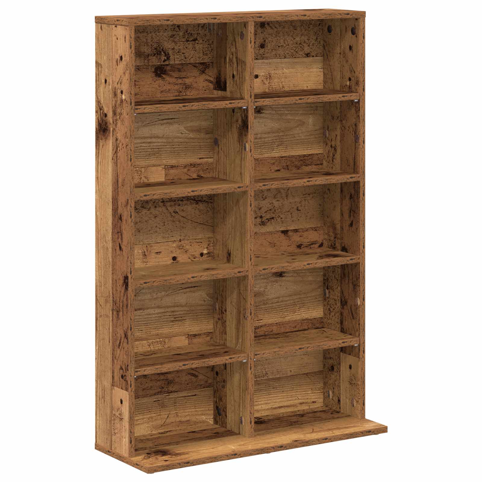 vidaXL Kabinet na płyty CD 2 szt. Stare drewno 65 x 23,5 x 97,5 cm