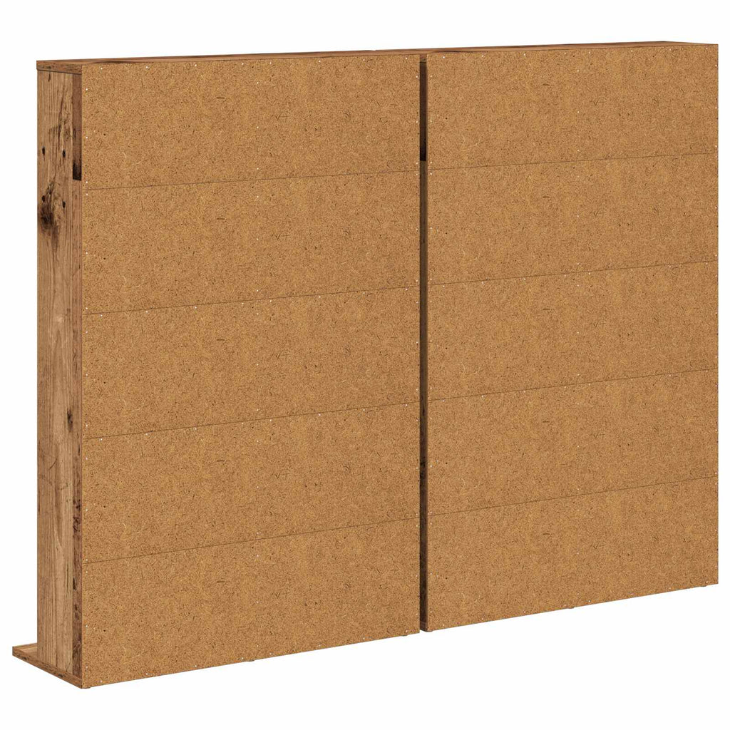 vidaXL Kabinet na płyty CD 2 szt. Stare drewno 65 x 23,5 x 97,5 cm