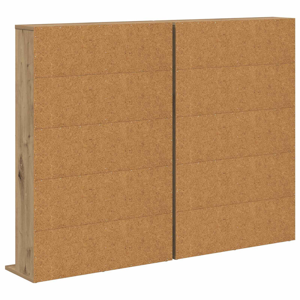 vidaXL Kabinet na płyty CD 2 szt. Dąb artisan 65 x 23,5 x 97,5 cm