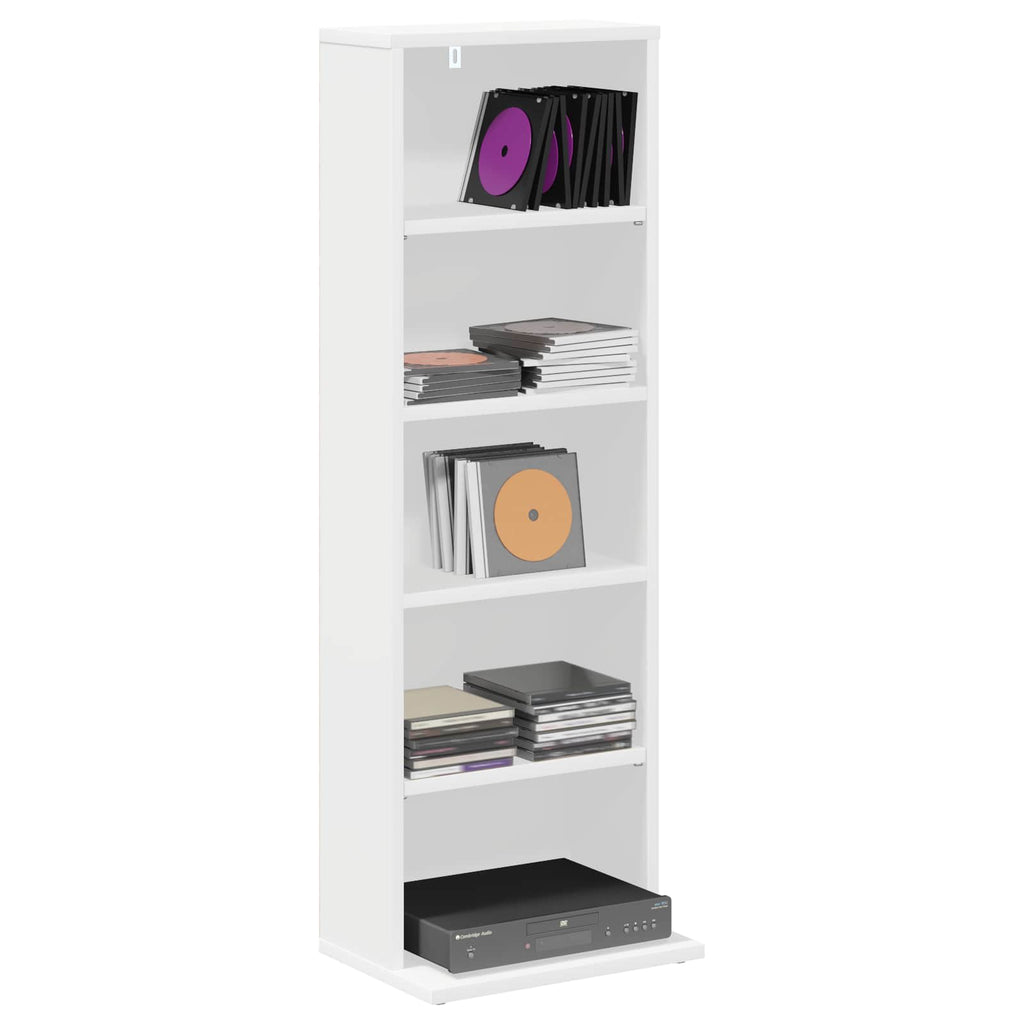 vidaXL Kabinet na płyty CD Biały 33 x 23,5 x 97,5 cm