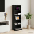 vidaXL Kabinet na płyty CD Czarny dąb 33 x 23,5 x 97,5 cm