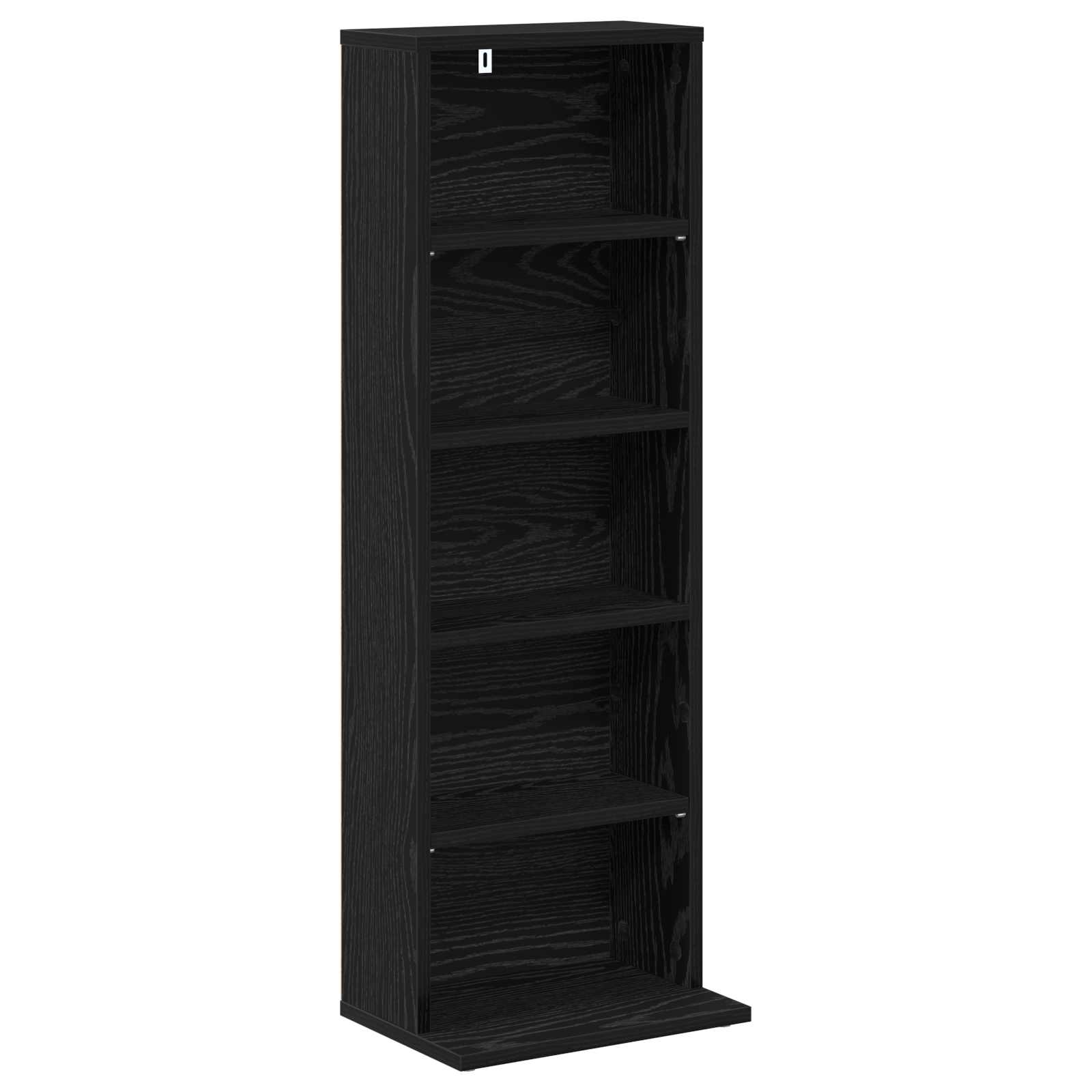 vidaXL Kabinet na płyty CD Czarny dąb 33 x 23,5 x 97,5 cm