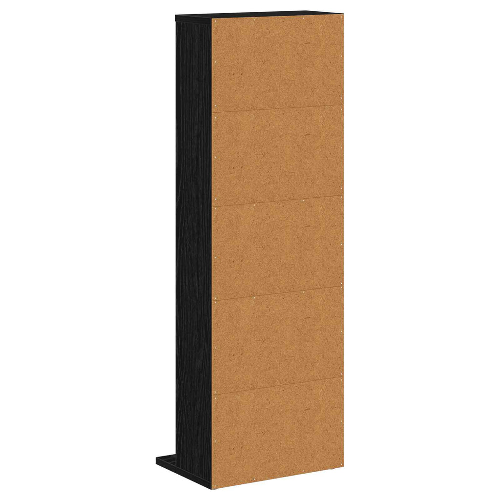 vidaXL Kabinet na płyty CD Czarny dąb 33 x 23,5 x 97,5 cm