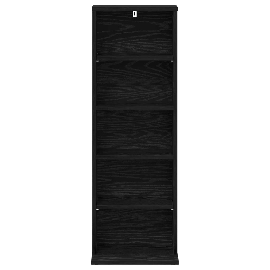 vidaXL Kabinet na płyty CD Czarny dąb 33 x 23,5 x 97,5 cm