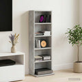 vidaXL Kabinet na płyty CD Betonowy szary 33 x 23,5 x 97,5 cm