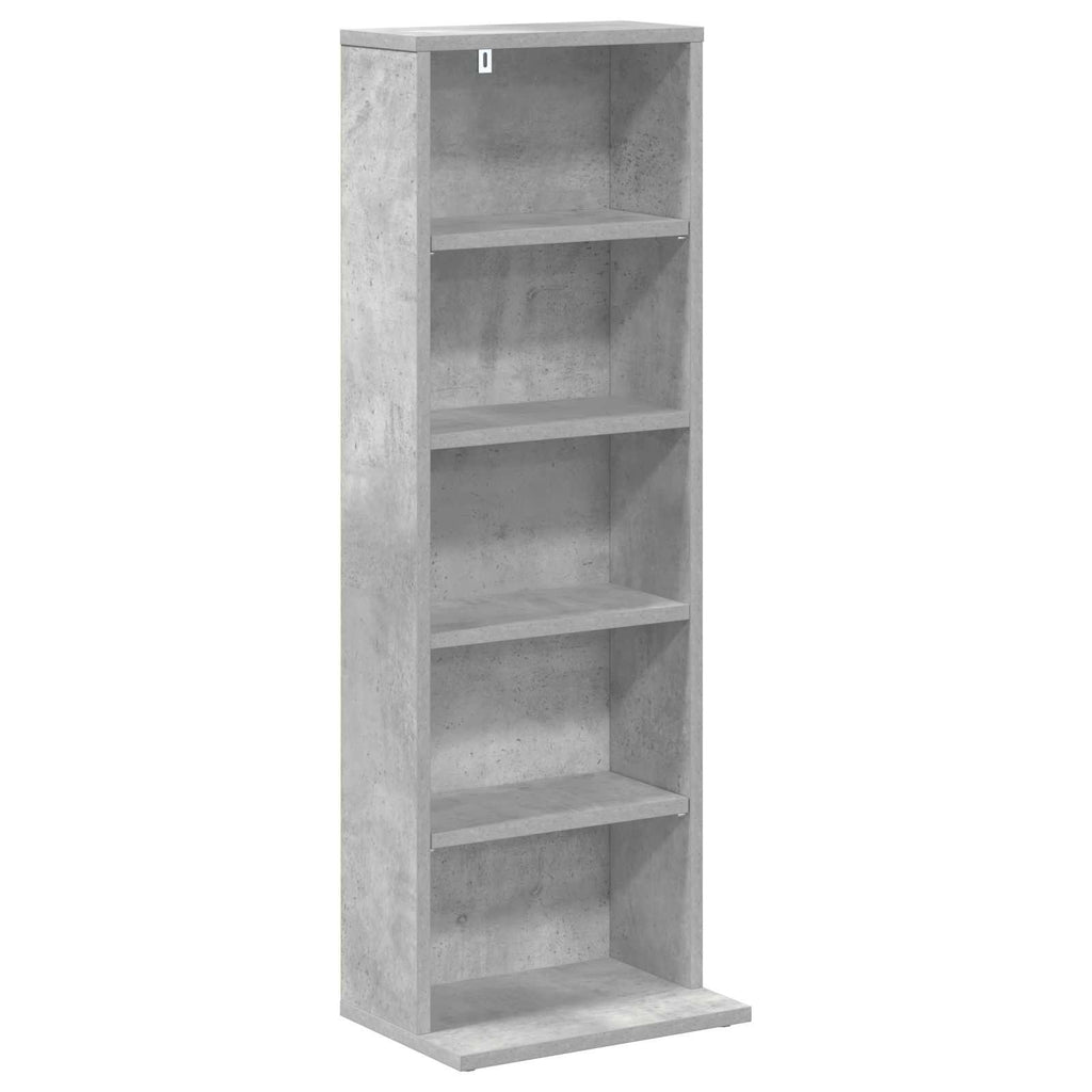 vidaXL Kabinet na płyty CD Betonowy szary 33 x 23,5 x 97,5 cm