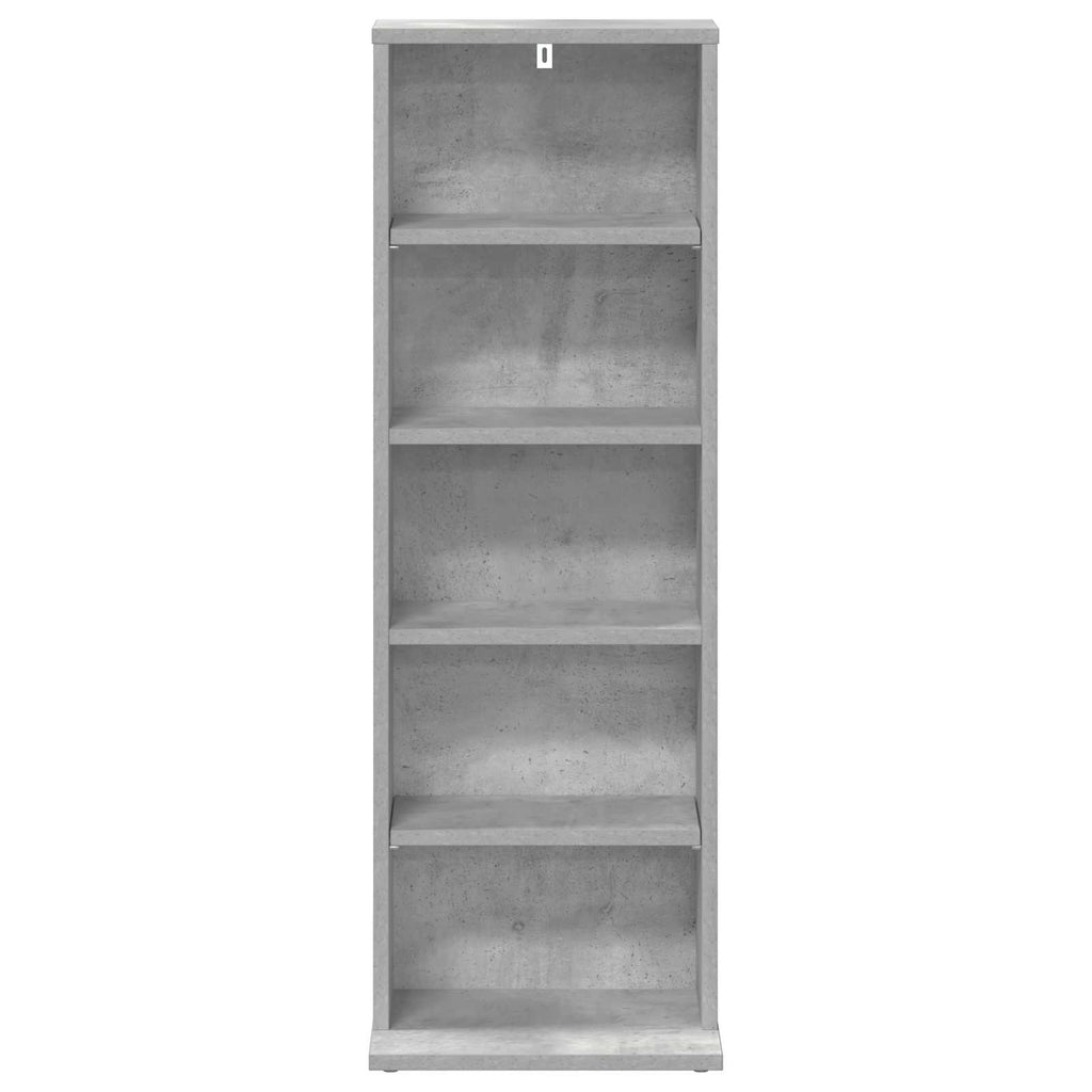 vidaXL Kabinet na płyty CD Betonowy szary 33 x 23,5 x 97,5 cm