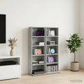 vidaXL Kabinet na płyty CD 2 szt. Betonowy szary 33 x 23,5 x 97,5 cm