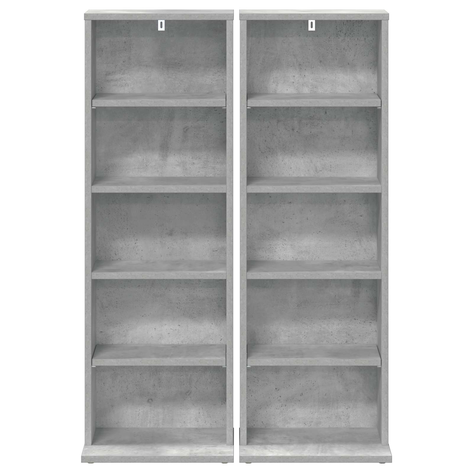 vidaXL Kabinet na płyty CD 2 szt. Betonowy szary 33 x 23,5 x 97,5 cm