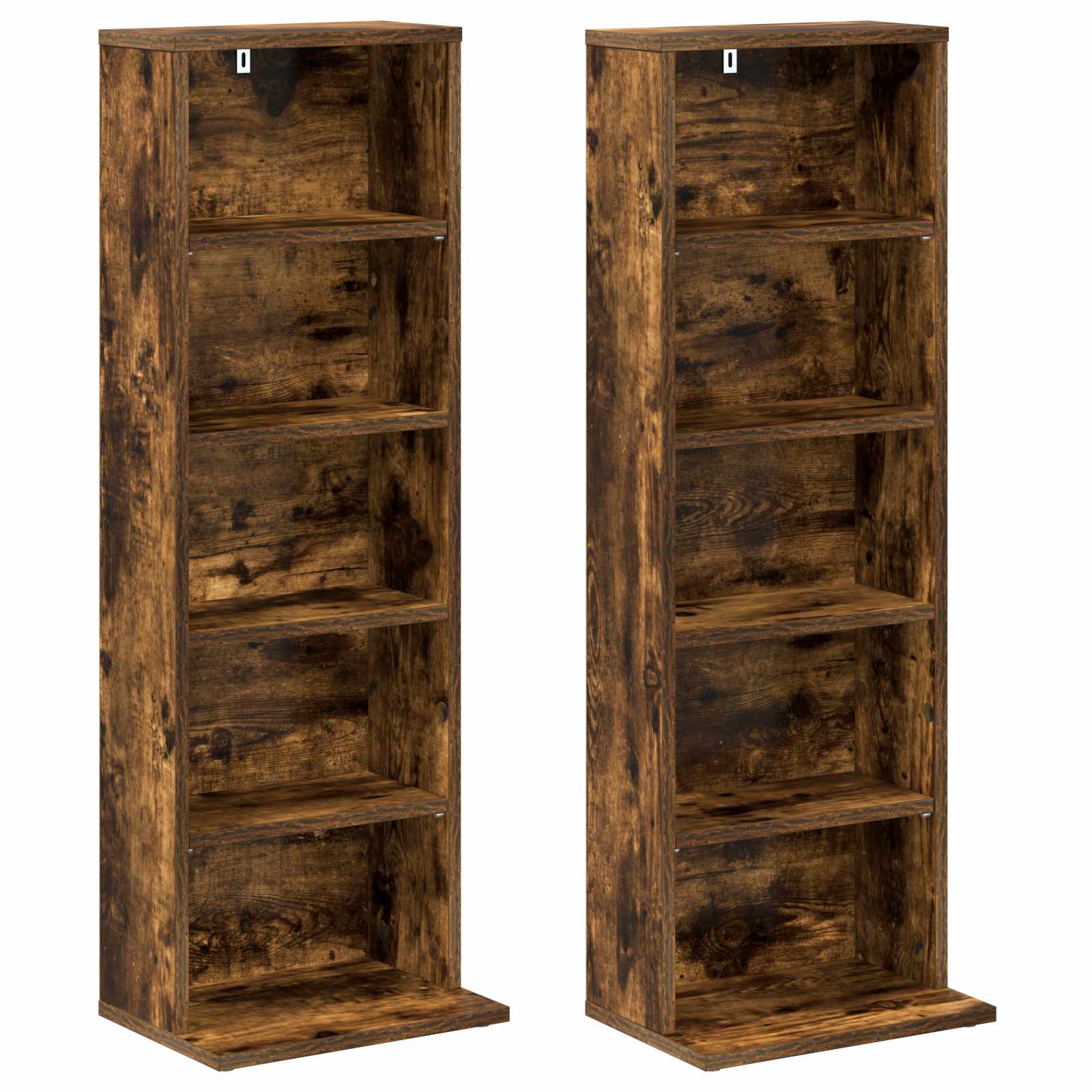 vidaXL Kabinet na płyty CD 2 szt. Dąb wędzony 33 x 23,5 x 97,5 cm