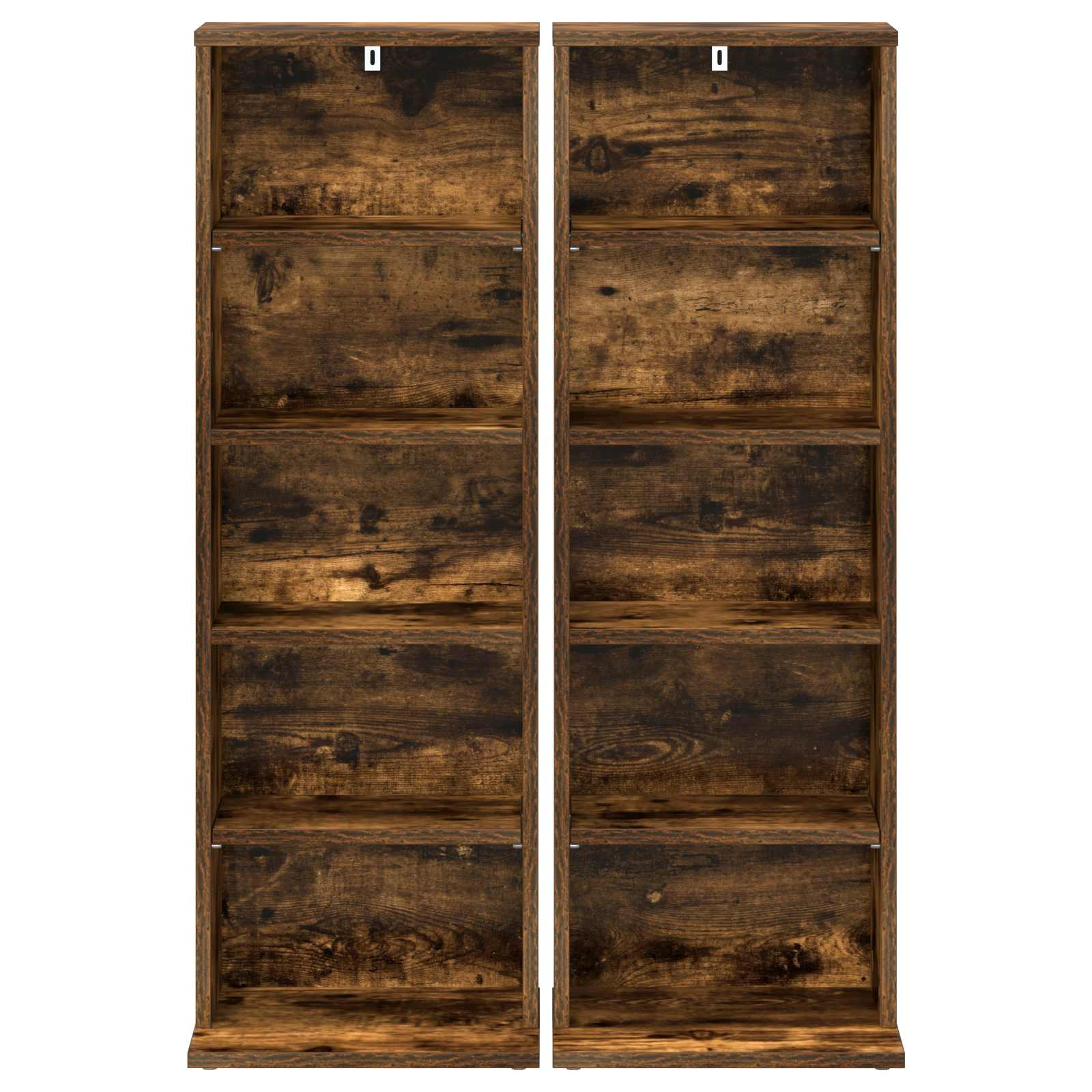 vidaXL Kabinet na płyty CD 2 szt. Dąb wędzony 33 x 23,5 x 97,5 cm