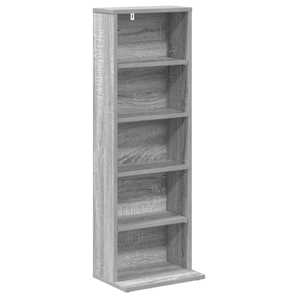 vidaXL Kabinet na płyty CD Szary Sonoma 33 x 23,5 x 97,5 cm