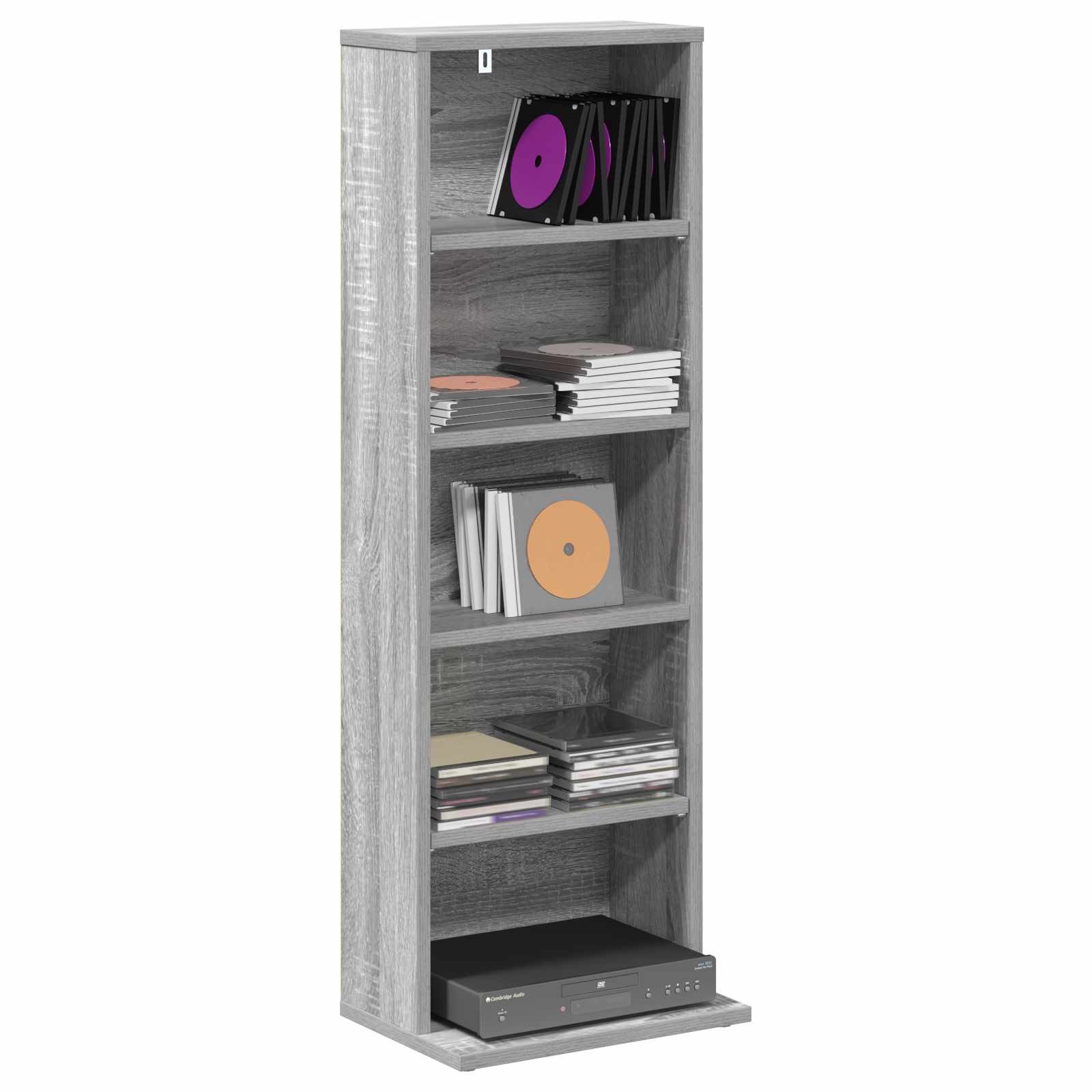 vidaXL Kabinet na płyty CD Szary Sonoma 33 x 23,5 x 97,5 cm