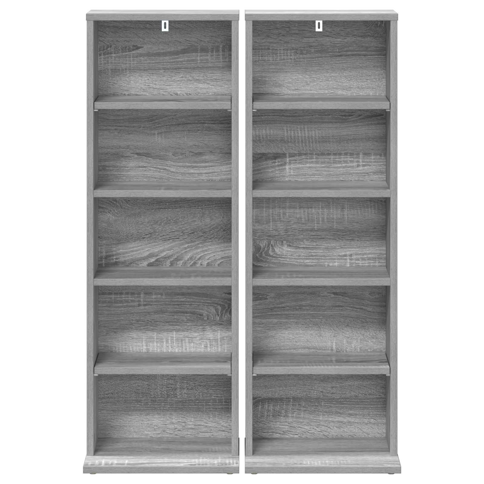vidaXL Kabinet na płyty CD 2 szt. Szary Sonoma 33 x 23,5 x 97,5 cm