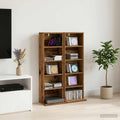 vidaXL Kabinet na płyty CD 2 szt. Stare drewno 33 x 23,5 x 97,5 cm