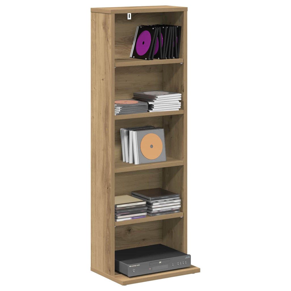 vidaXL Kabinet na płyty CD Dąb artisan 33 x 23,5 x 97,5 cm