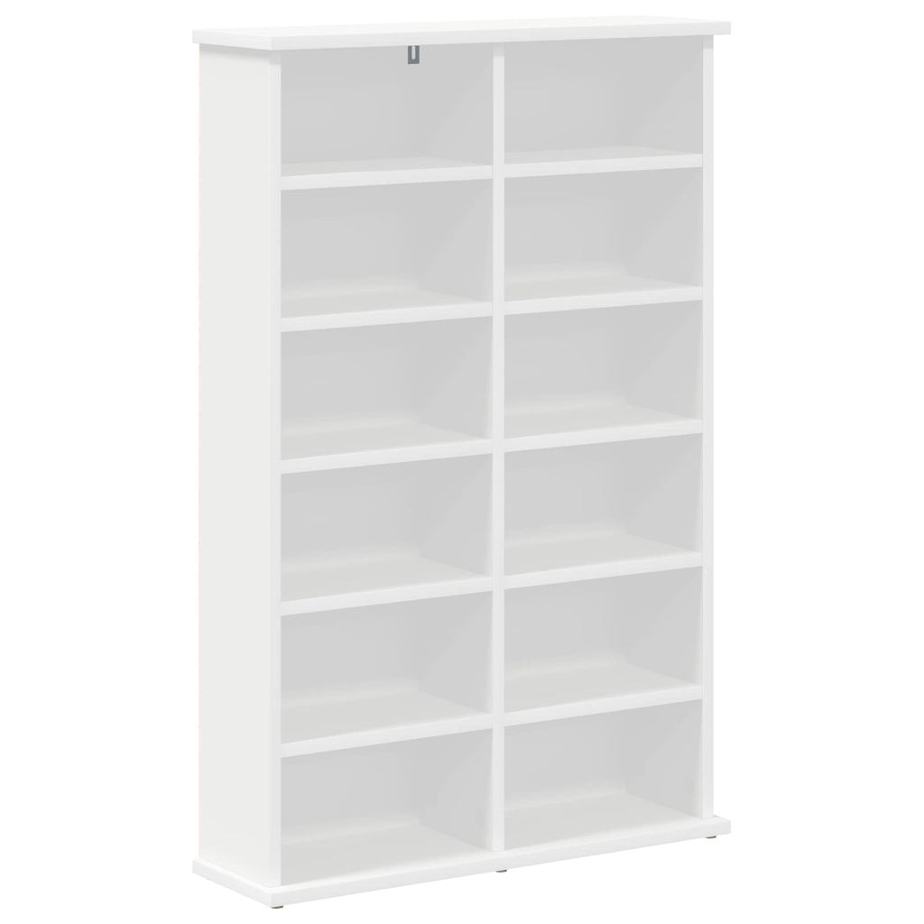 vidaXL Kabinet na płyty CD Biały 60 x 17 x 92 cm Drewno inżynieryjne