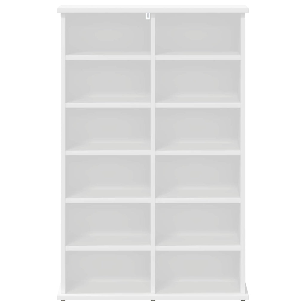 vidaXL Kabinet na płyty CD Biały 60 x 17 x 92 cm Drewno inżynieryjne