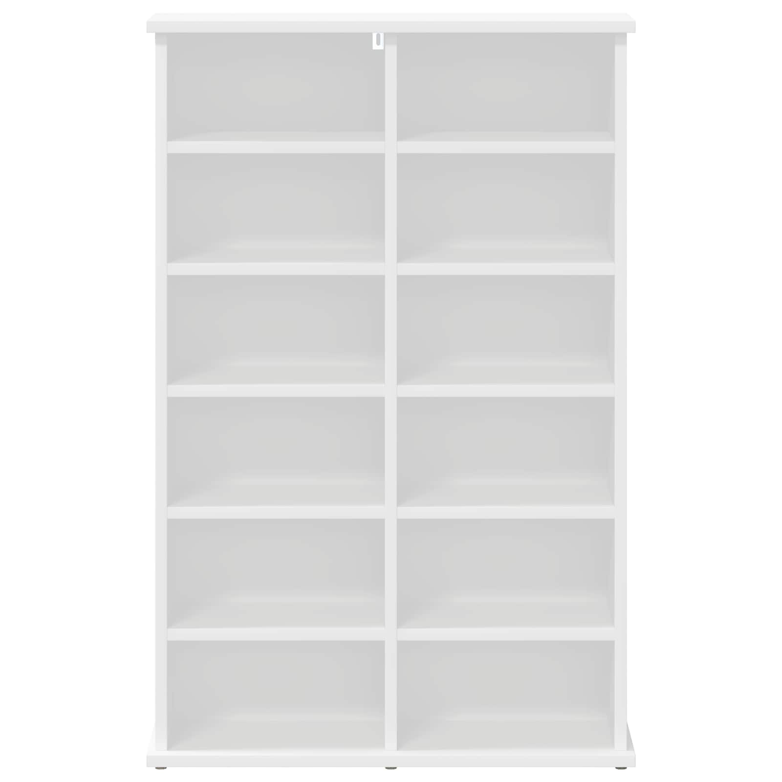 vidaXL Kabinet na płyty CD Biały 60 x 17 x 92 cm Drewno inżynieryjne