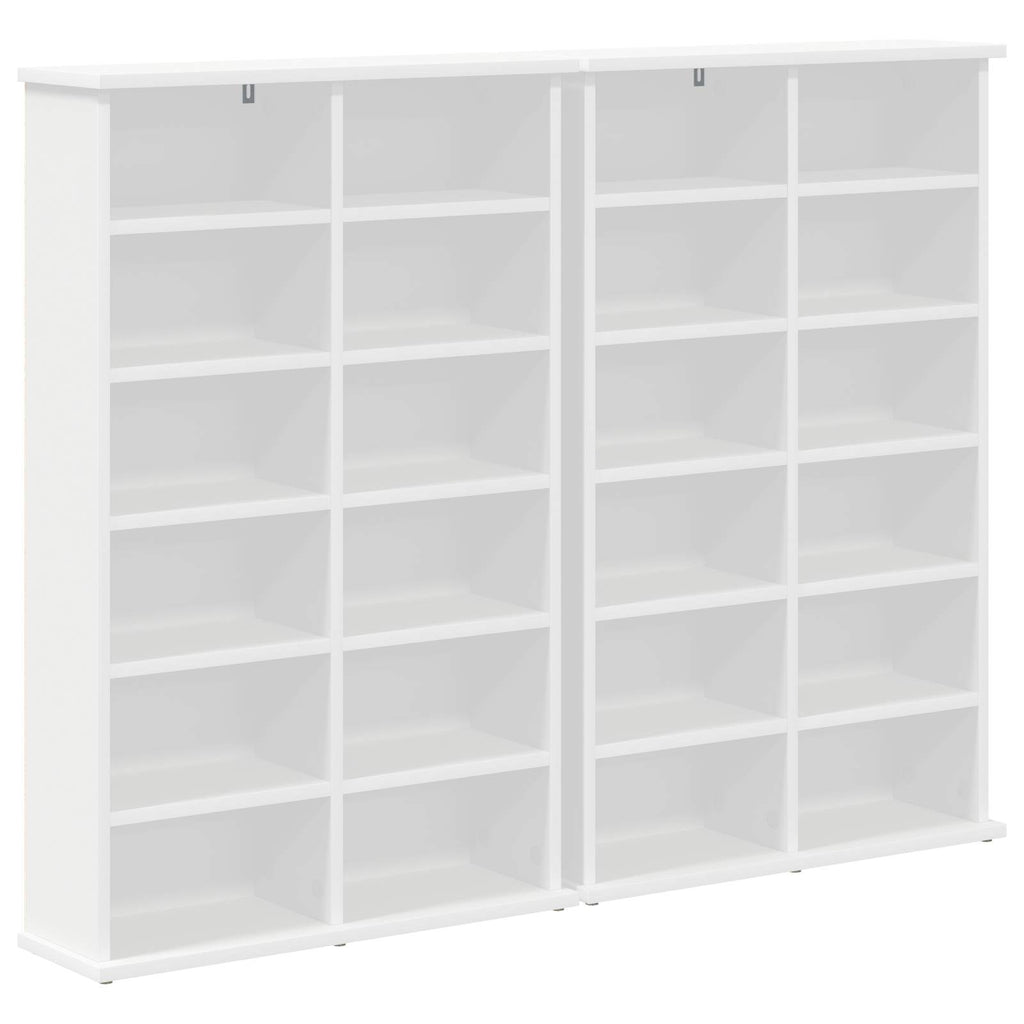 vidaXL Kabinet na płyty CD 2 szt. Biały 60 x 17 x 92 cm