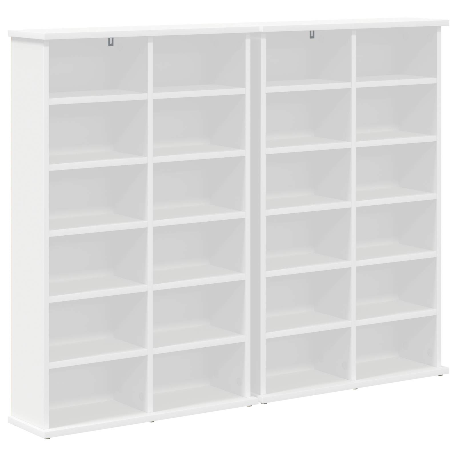 vidaXL Kabinet na płyty CD 2 szt. Biały 60 x 17 x 92 cm