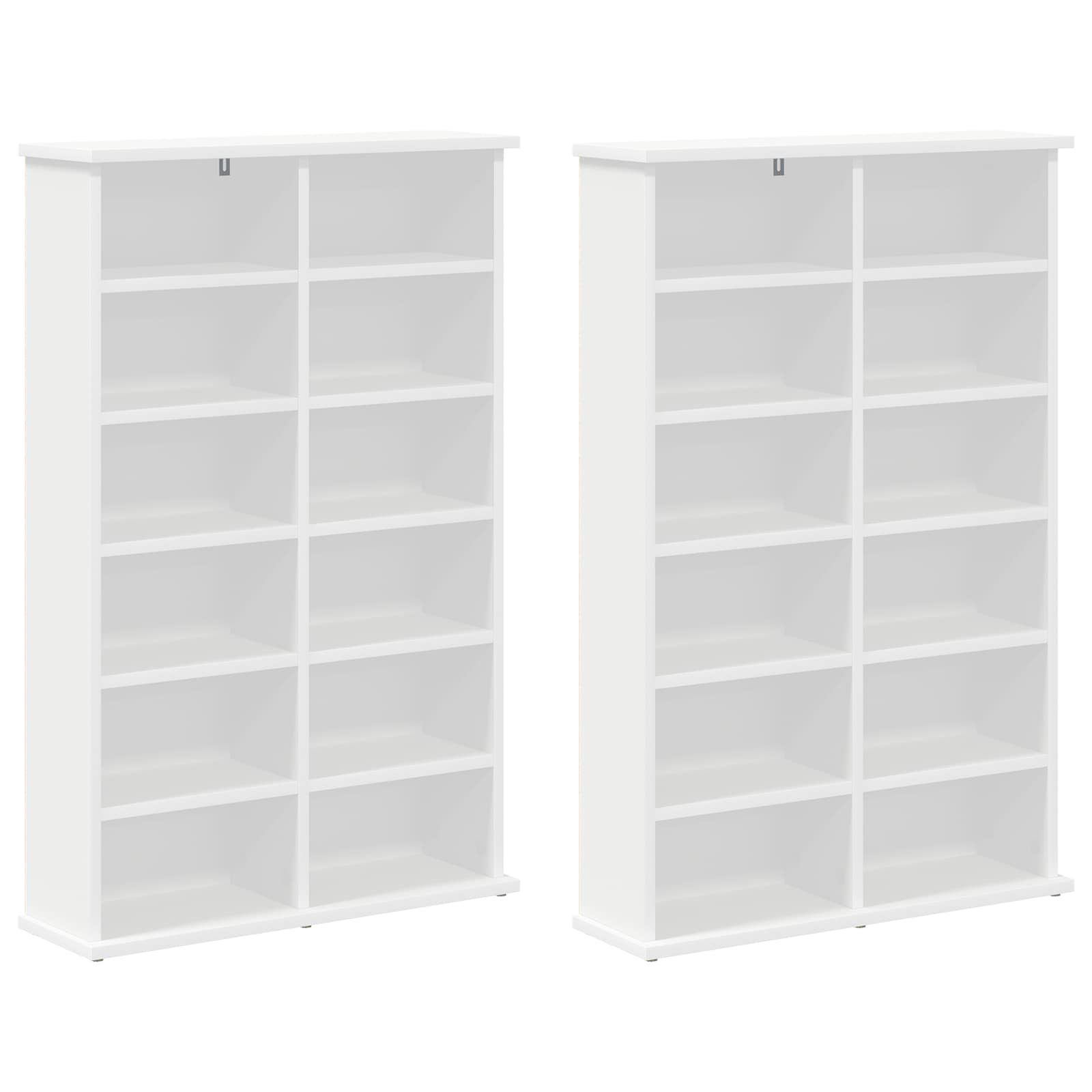 vidaXL Kabinet na płyty CD 2 szt. Biały 60 x 17 x 92 cm