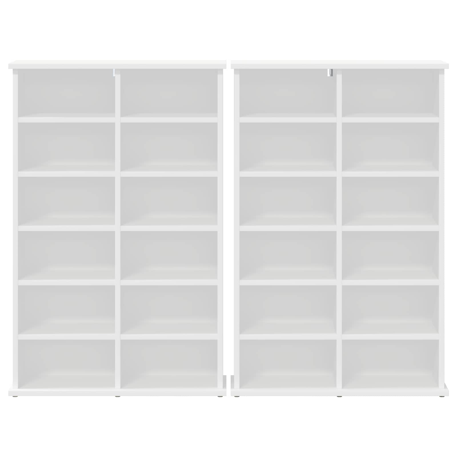 vidaXL Kabinet na płyty CD 2 szt. Biały 60 x 17 x 92 cm