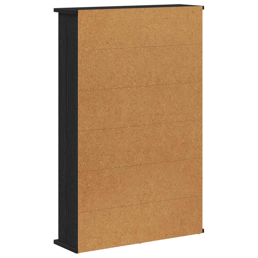 vidaXL Kabinet na płyty CD Czarny dąb 60 x 17 x 92 cm