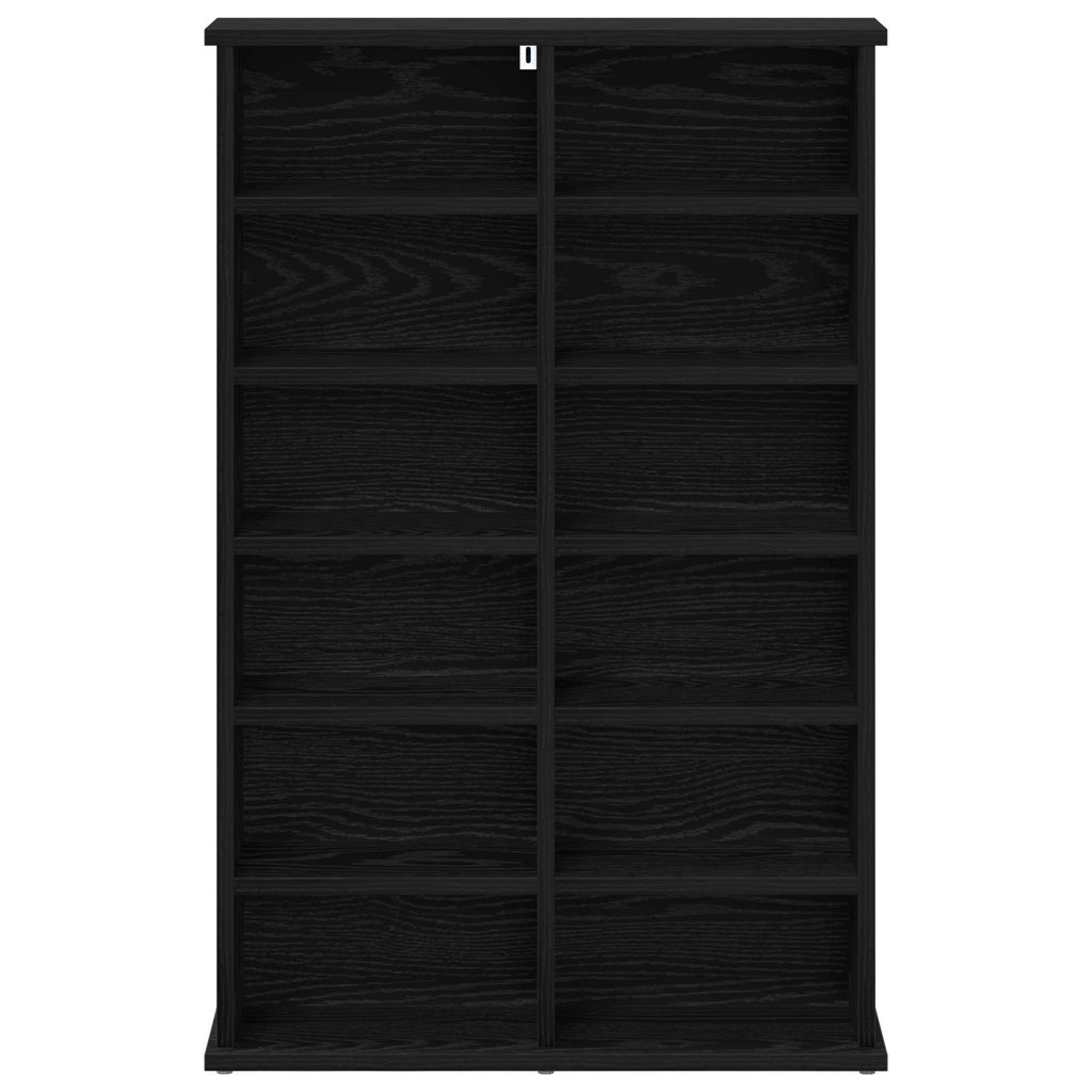 vidaXL Kabinet na płyty CD Czarny dąb 60 x 17 x 92 cm