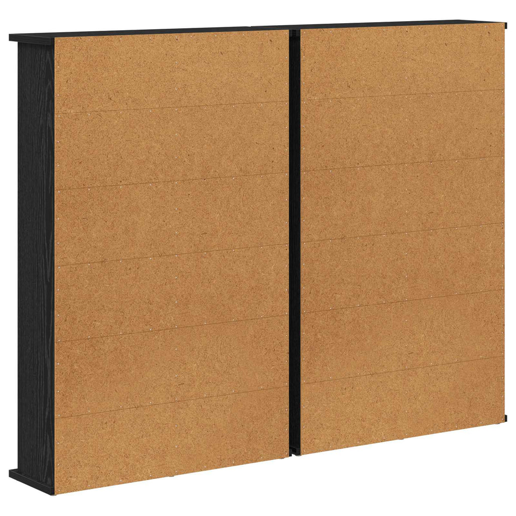 vidaXL Kabinet na płyty CD 2 szt. Czarny dąb 60 x 17 x 92 cm