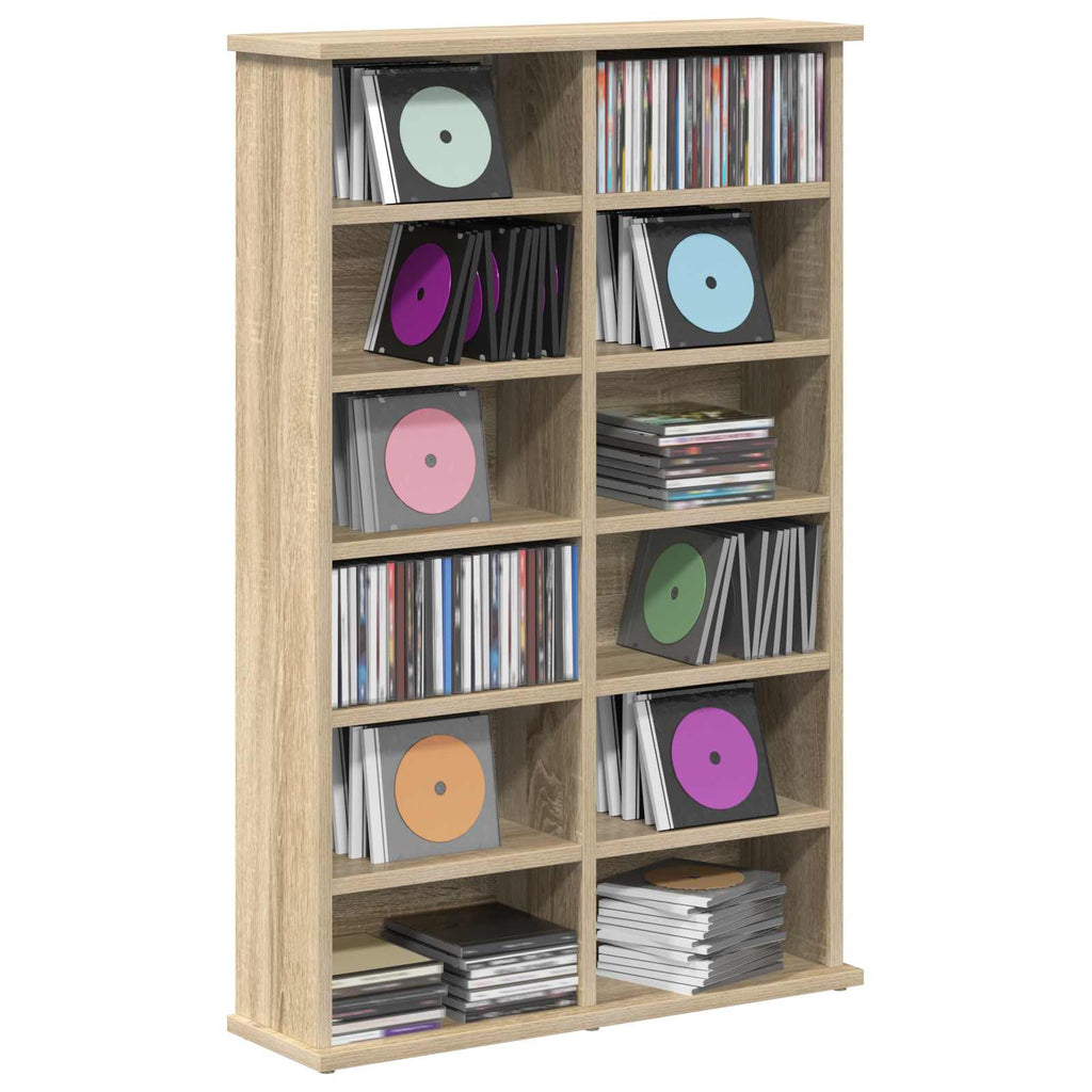 vidaXL Kabinet na płyty CD dąb Sonoma 60 x 17 x 92 cm