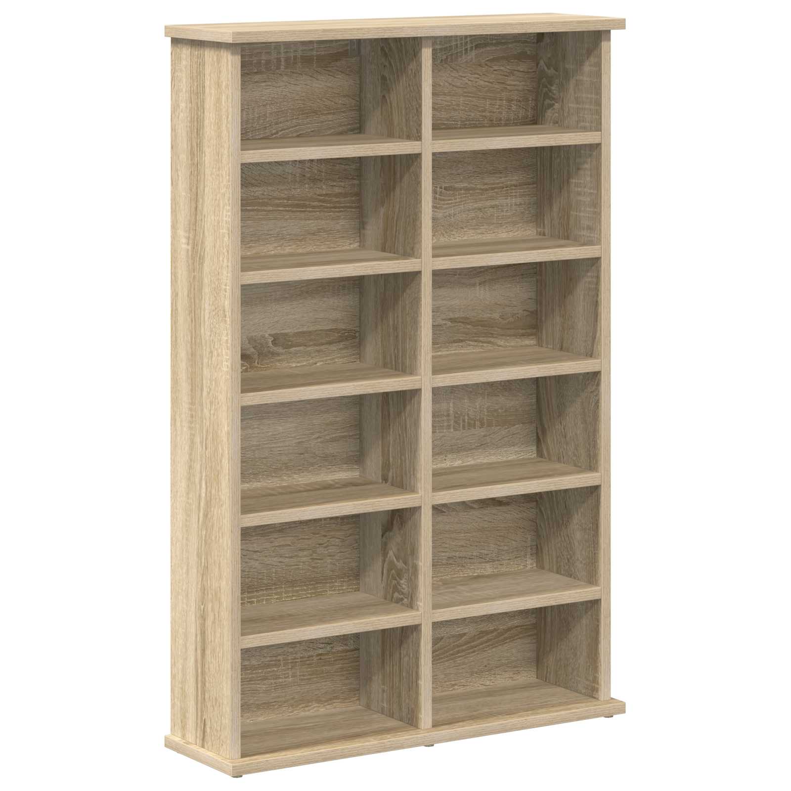 vidaXL Kabinet na płyty CD 2 szt. dąb Sonoma 60 x 17 x 92 cm