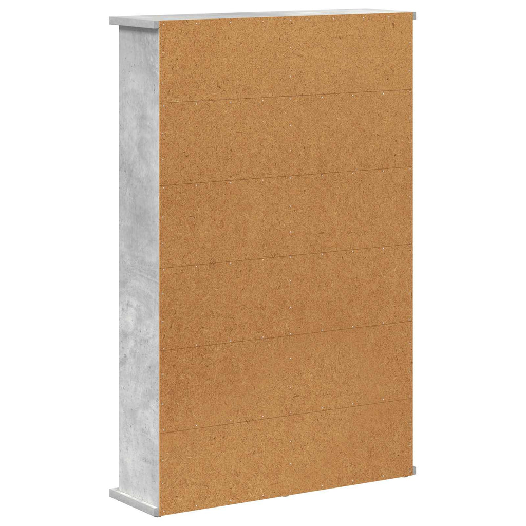 vidaXL Kabinet na płyty CD Betonowy szary 60 x 17 x 92 cm