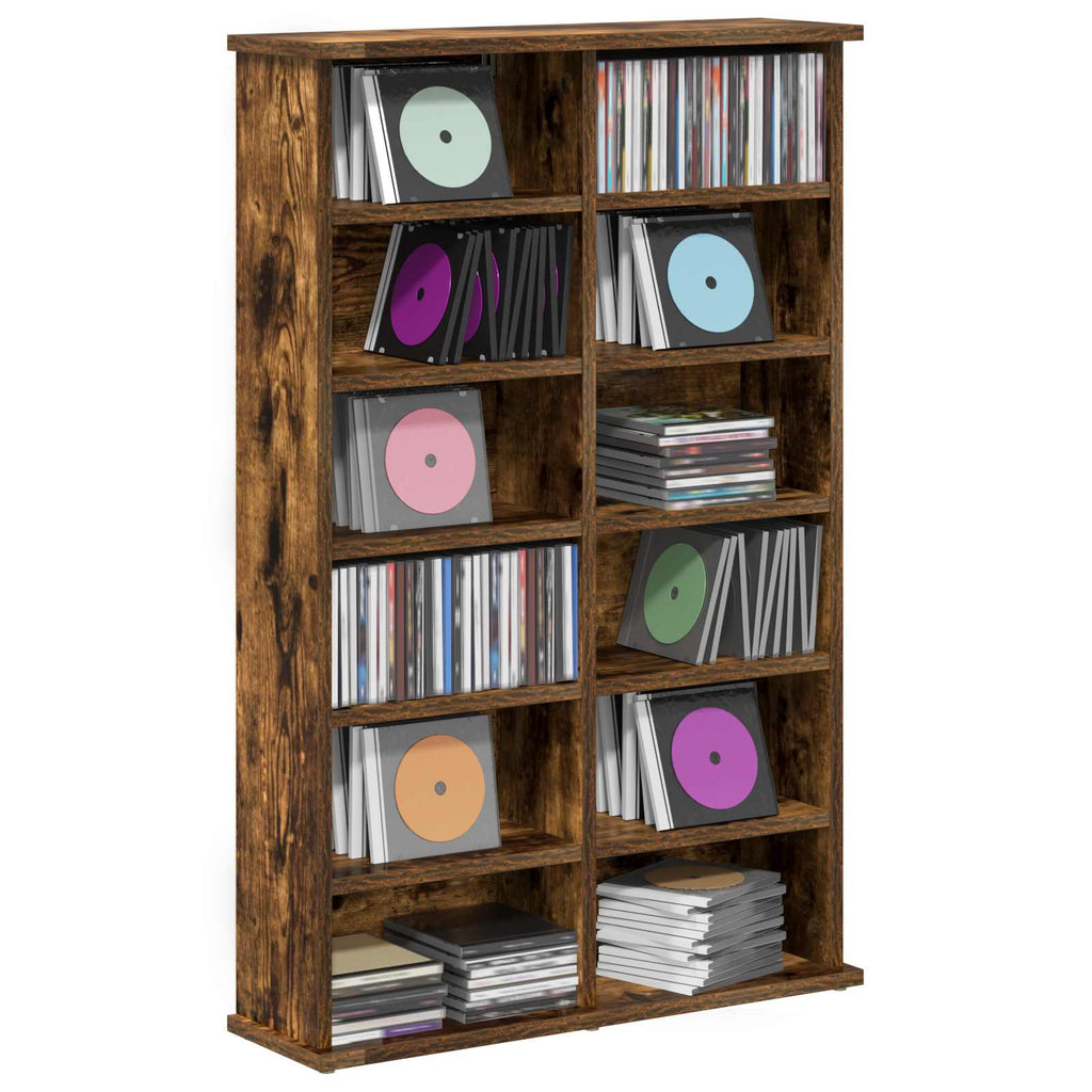 vidaXL Kabinet na płyty CD Dąb wędzony 60 x 17 x 92 cm