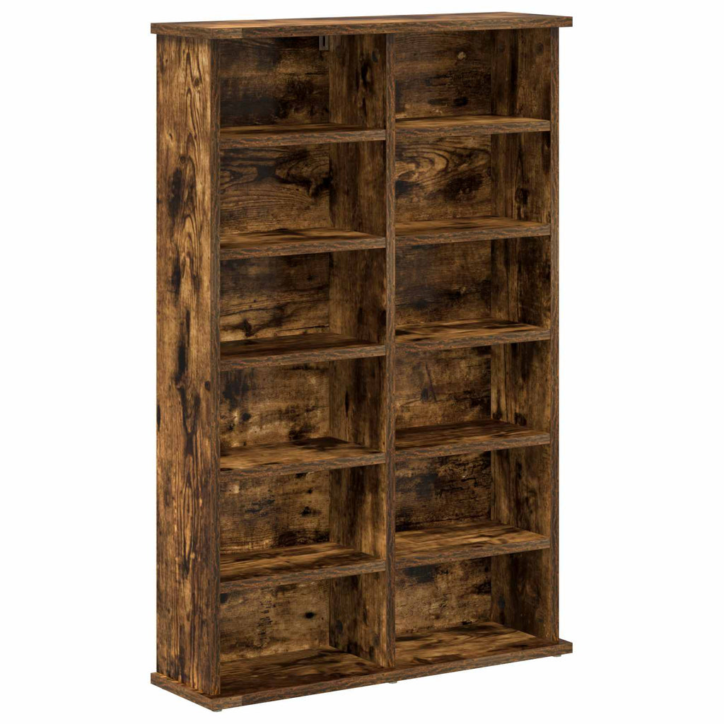 vidaXL Kabinet na płyty CD 2 szt. Dąb wędzony 60 x 17 x 92 cm