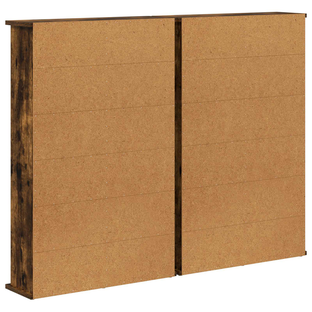 vidaXL Kabinet na płyty CD 2 szt. Dąb wędzony 60 x 17 x 92 cm