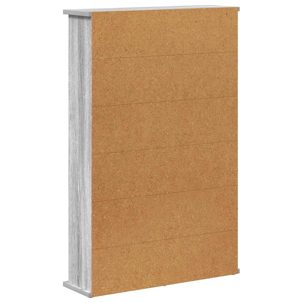 vidaXL Kabinet na płyty CD Szary Sonoma 60 x 17 x 92 cm
