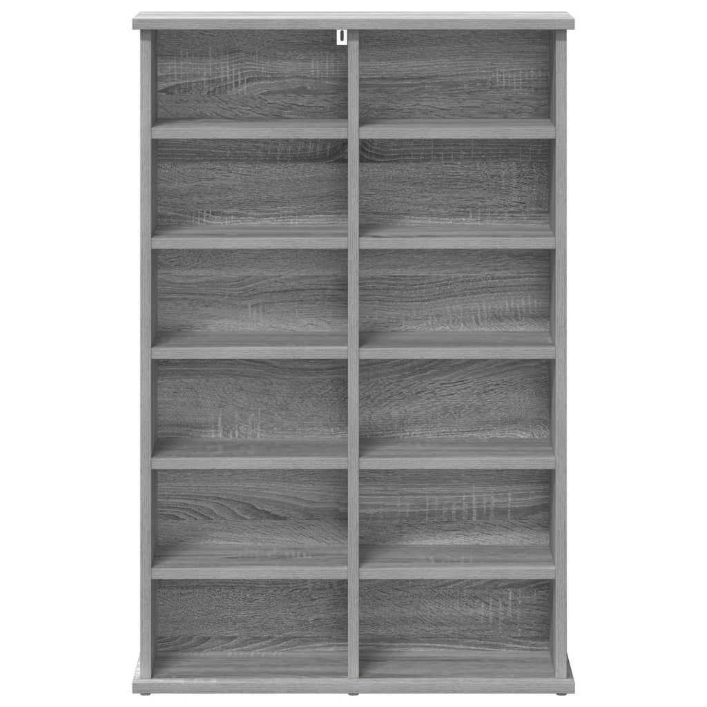 vidaXL Kabinet na płyty CD Szary Sonoma 60 x 17 x 92 cm