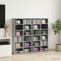 vidaXL Kabinet na płyty CD 2 szt. Szary Sonoma 60 x 17 x 92 cm