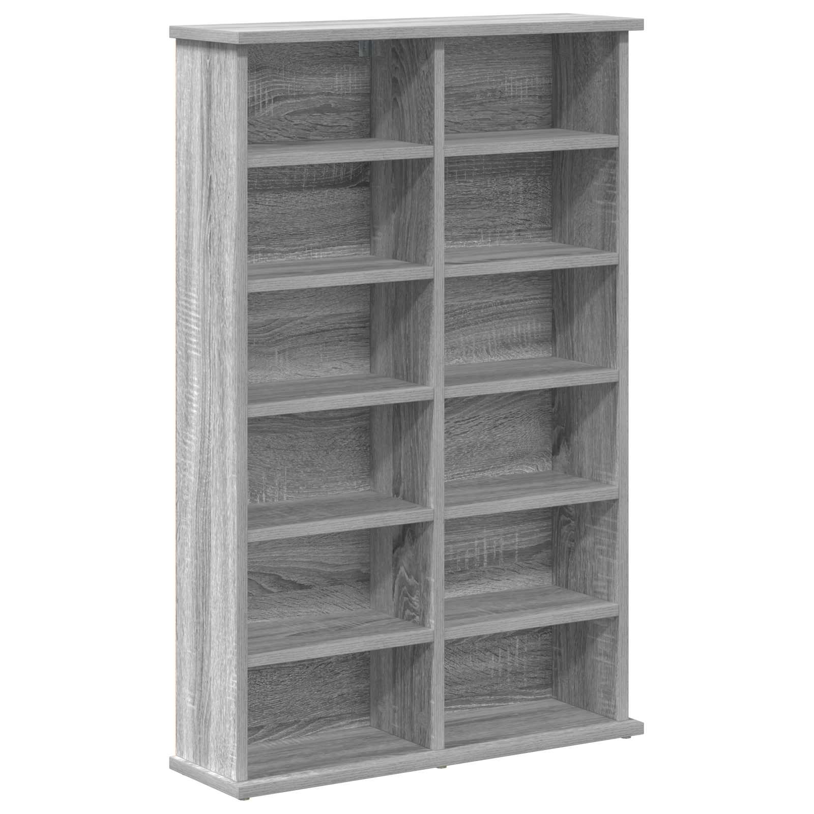 vidaXL Kabinet na płyty CD 2 szt. Szary Sonoma 60 x 17 x 92 cm