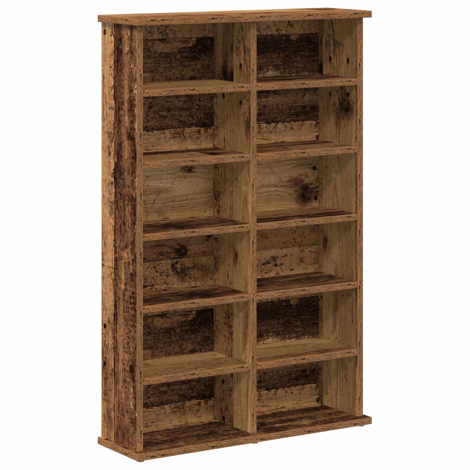 vidaXL Kabinet na płyty CD Stare drewno 60 x 17 x 92 cm