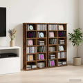 vidaXL Kabinet na płyty CD 2 szt. Stare drewno 60 x 17 x 92 cm