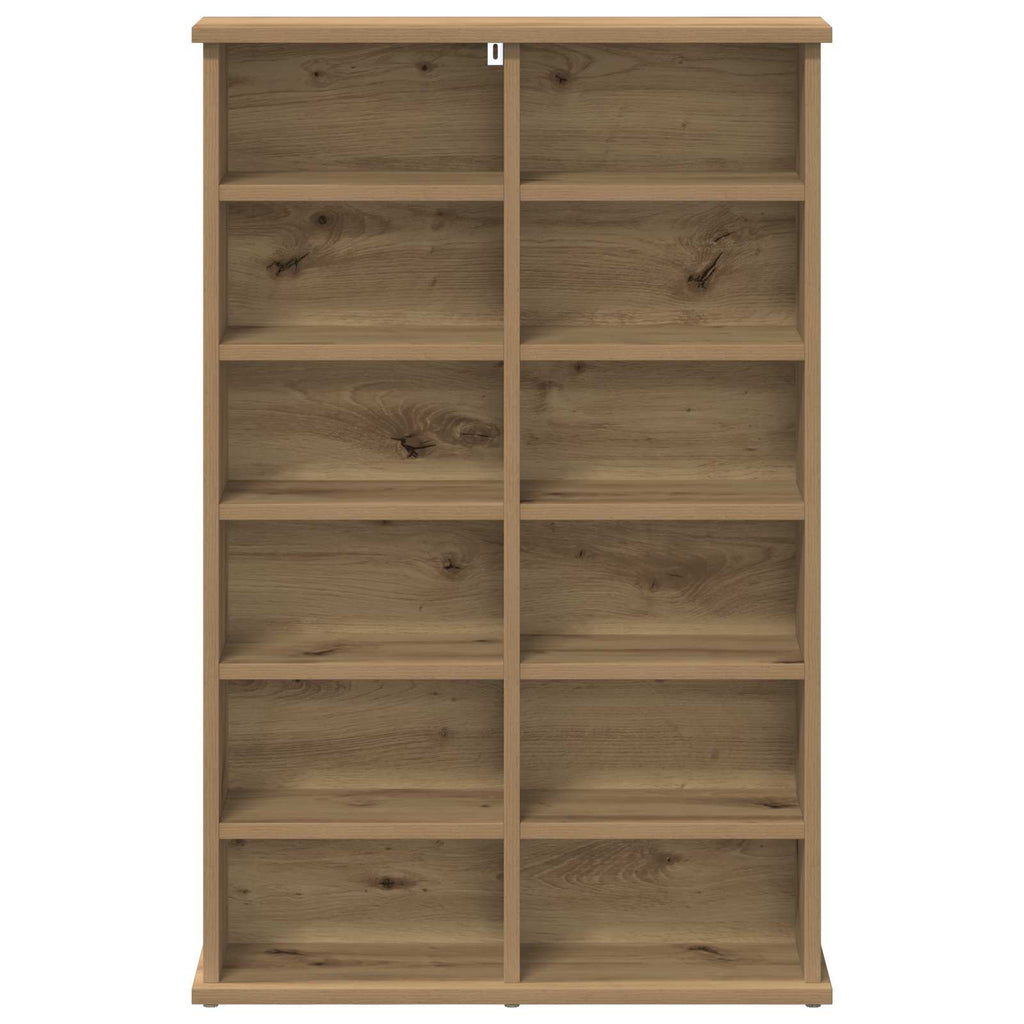 vidaXL Kabinet na płyty CD Dąb artisan 60 x 17 x 92 cm