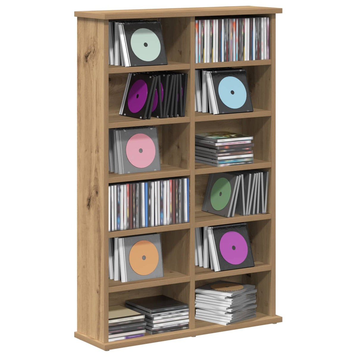 vidaXL Kabinet na płyty CD Dąb artisan 60 x 17 x 92 cm