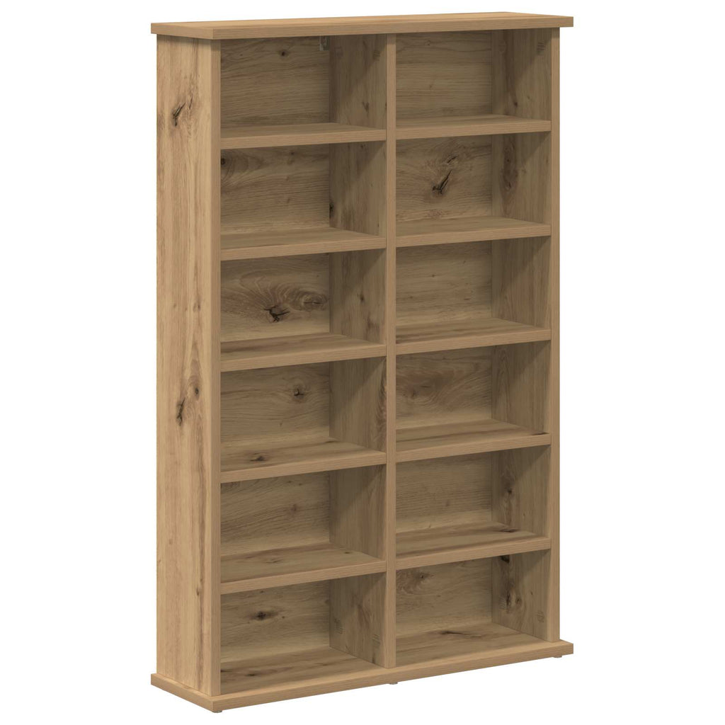 vidaXL Kabinet na płyty CD 2 szt. Dąb artisan 60 x 17 x 92 cm