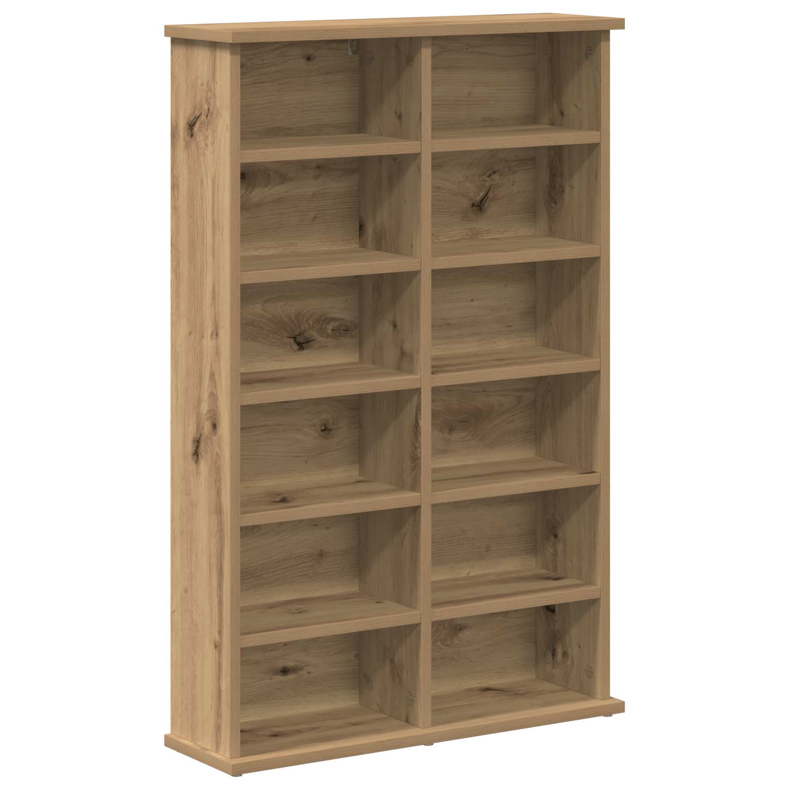 vidaXL Kabinet na płyty CD 2 szt. Dąb artisan 60 x 17 x 92 cm