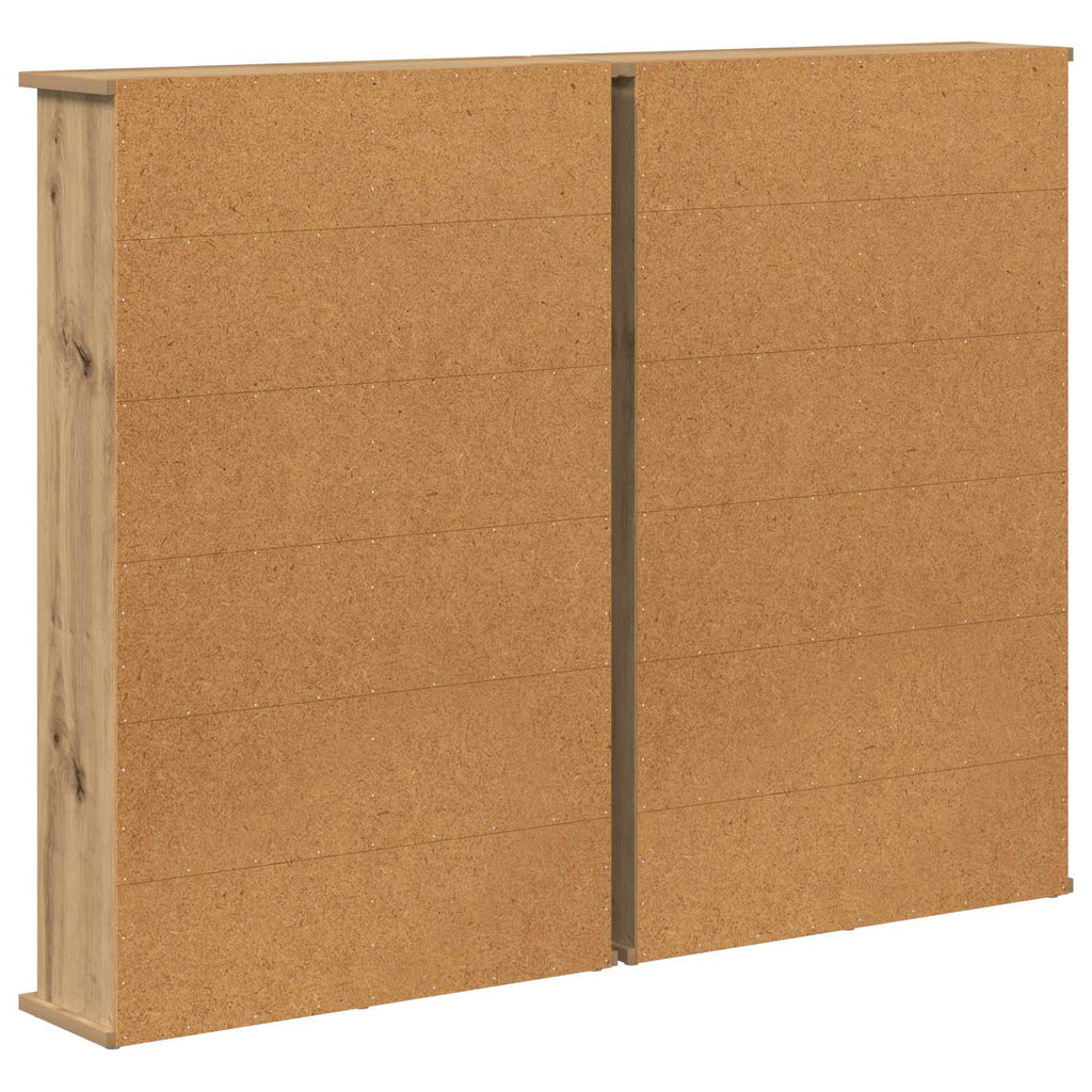 vidaXL Kabinet na płyty CD 2 szt. Dąb artisan 60 x 17 x 92 cm